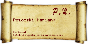 Potoczki Mariann névjegykártya